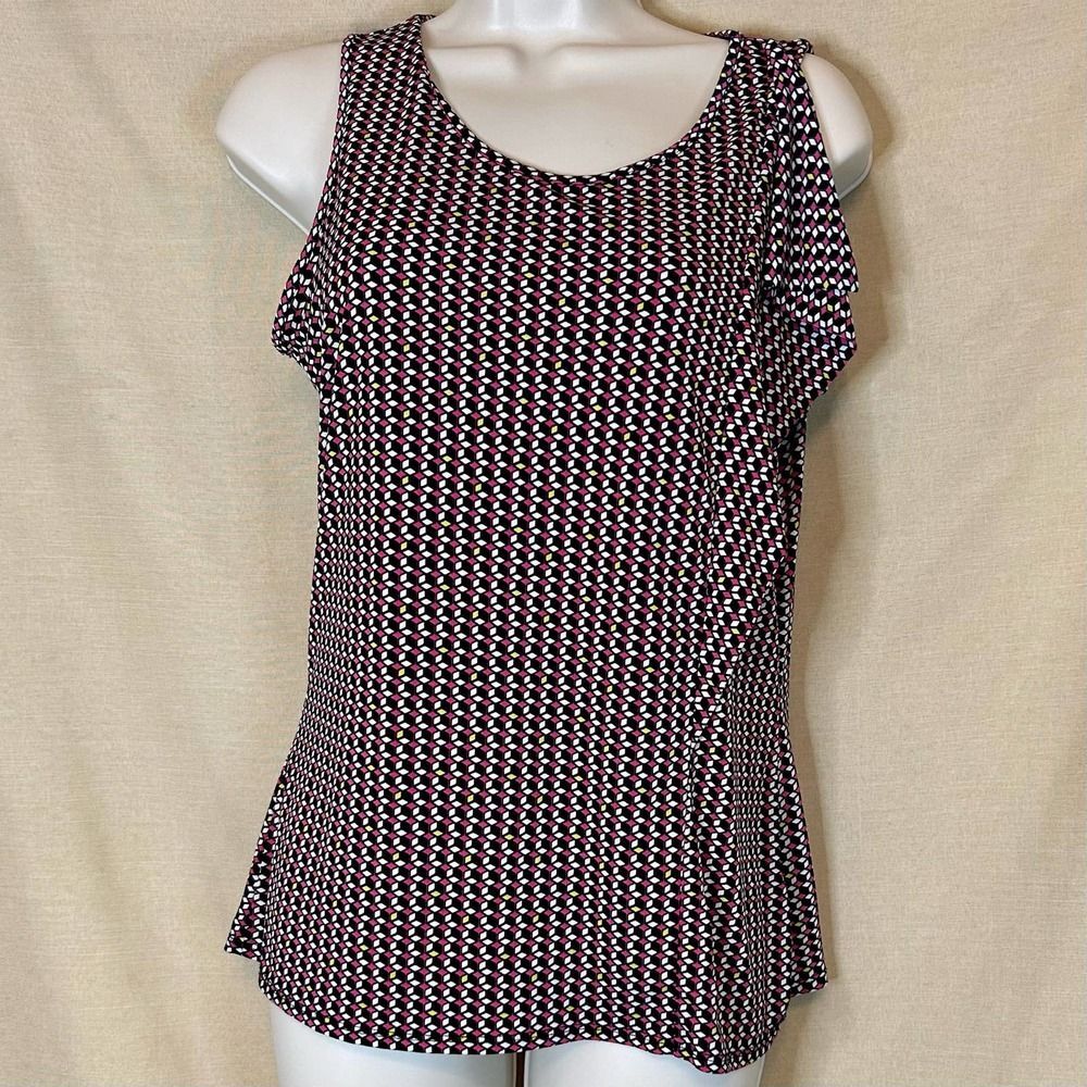 Worthington Side Ruffle Sleeveless Top | Size S
